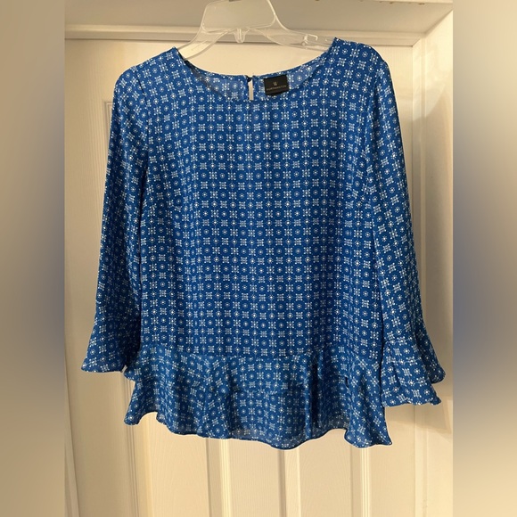 Blue ruffle blouse - Picture 2 of 5